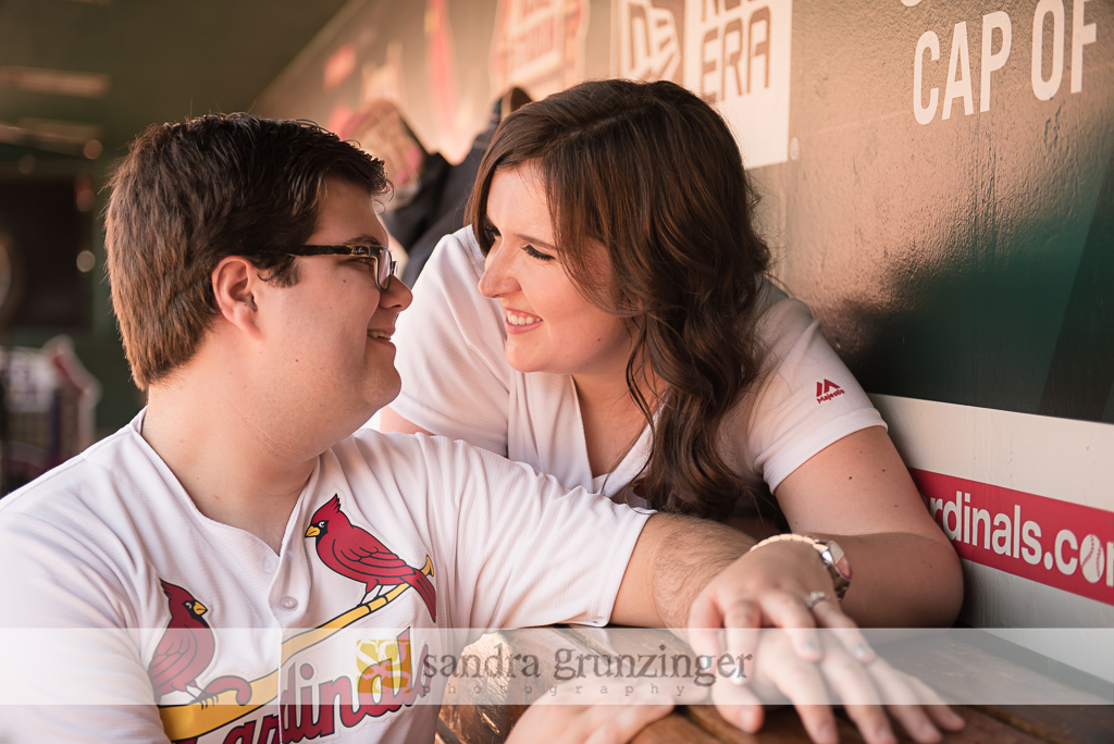 St Louis Cardinals Baseball Engagement Photography