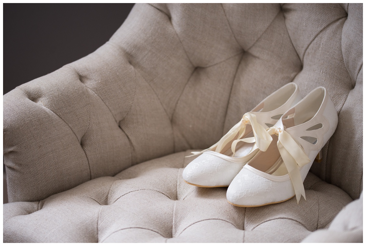 lace vintage style pumps, bridal shoes at Stone House of St Charles, a St Louis Wedding venue