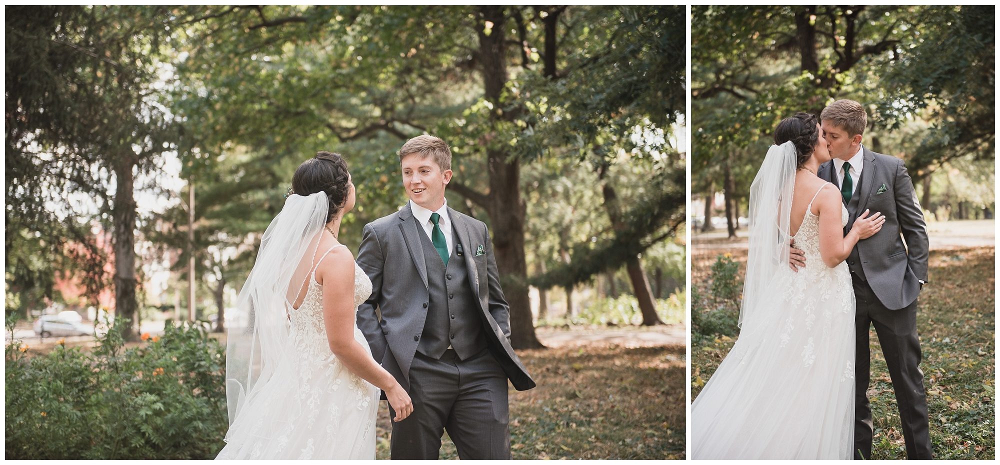 Groom sees bride for first time at Lafayette Square Park